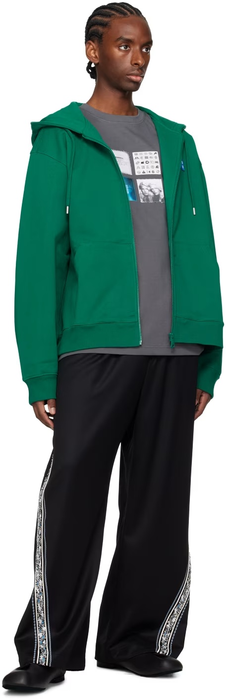 Ader Error Hooded Casual Jacket In Green