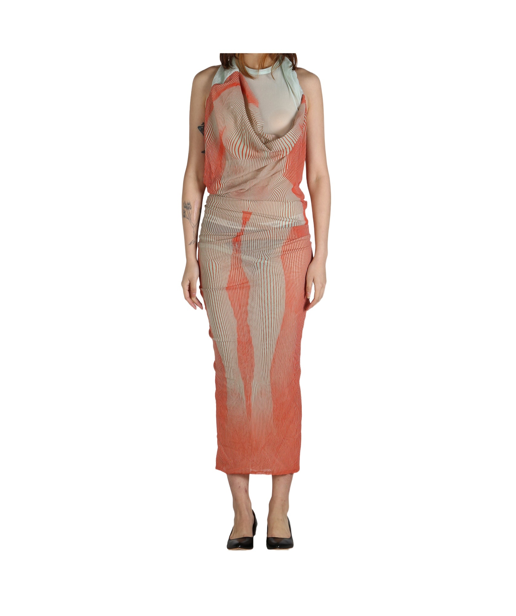 Jean Paul Gaultier Pendant Dress In Brown