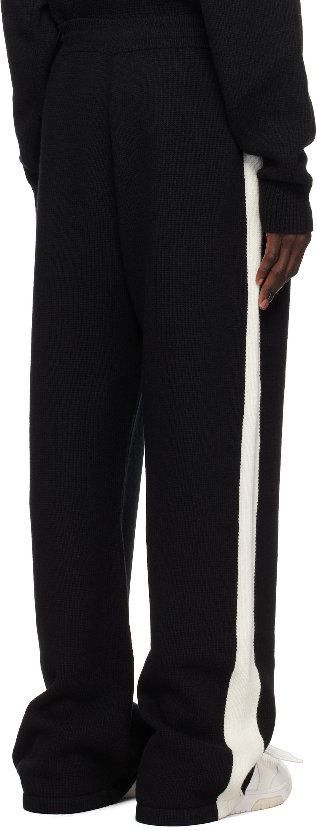Off-white Elastic Waist Casual Pants In Black