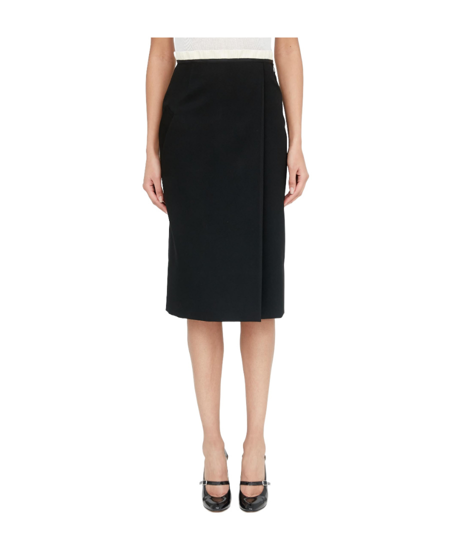 Maison Margiela Wrap-around Pencil Skirt In Black