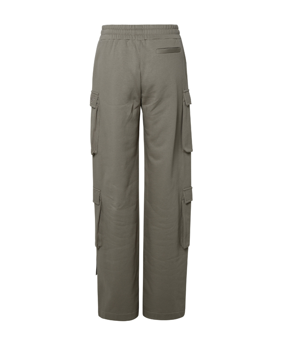 BLUMARINE CARGO COTTON TRACK TROUSERS