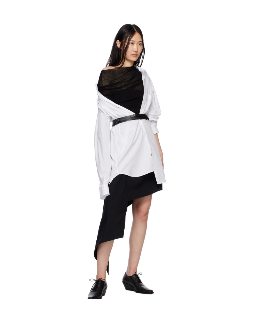 Ann Demeulemeester Logo Blouse In Black