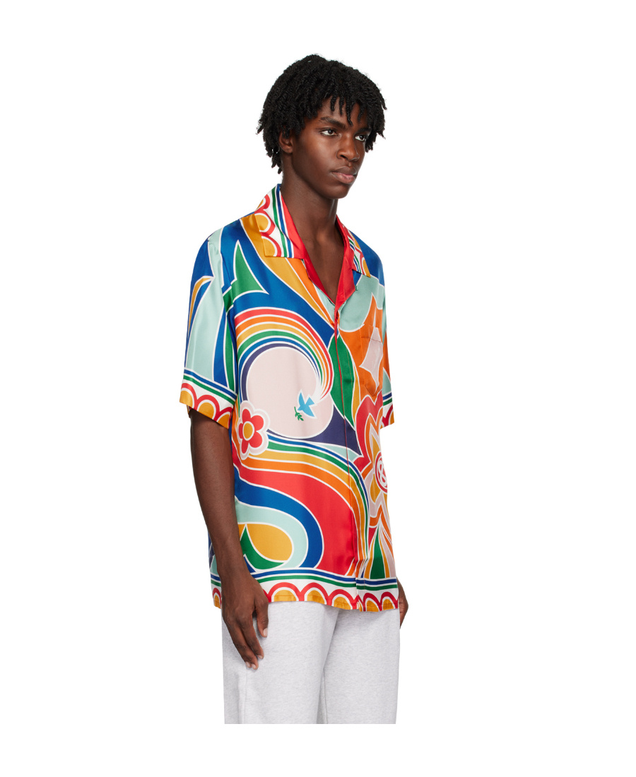 Casablanca Lapel Short-sleeved Shirt In Multi