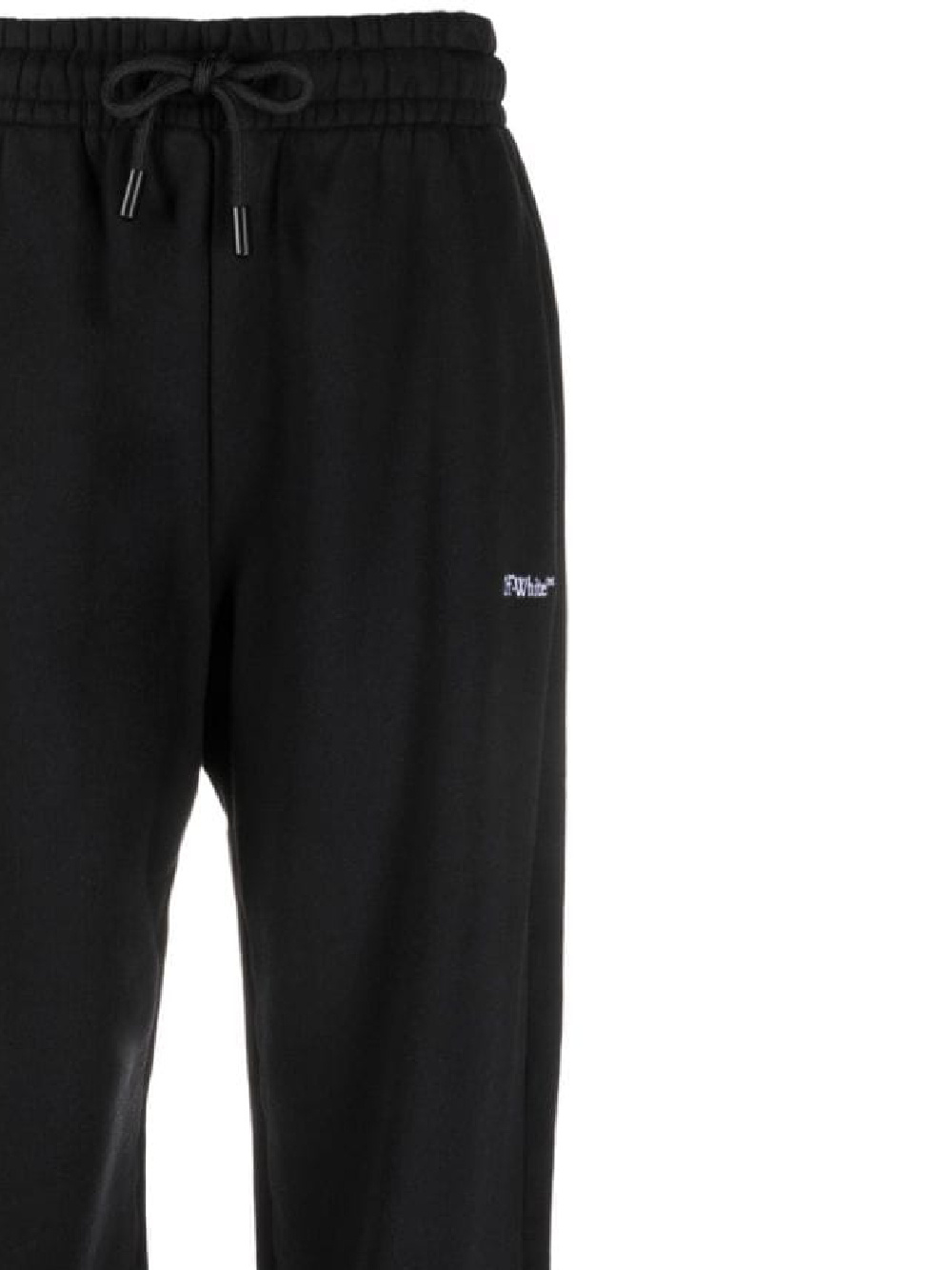 Off-white Bookish Logo-embroidered Track Pants In Black