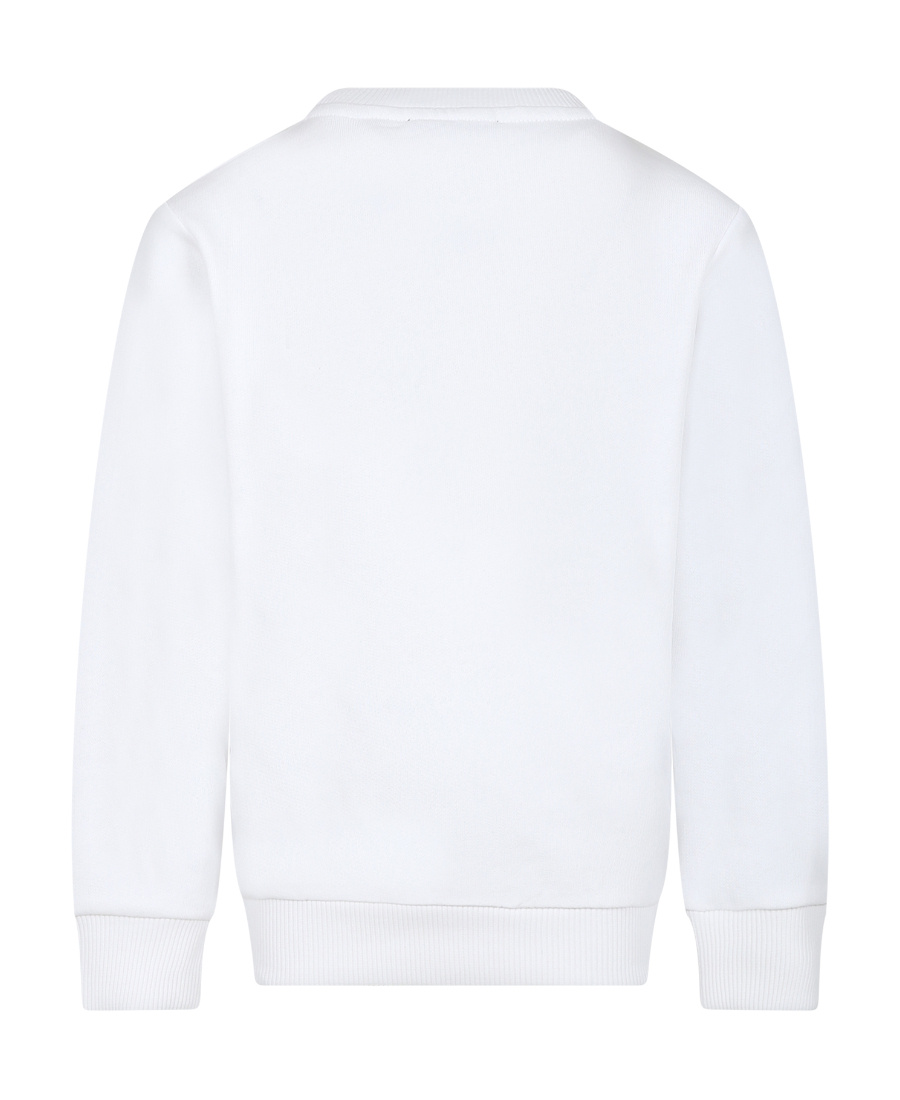 Balmain Logo-print Cotton Sweatshirt In White