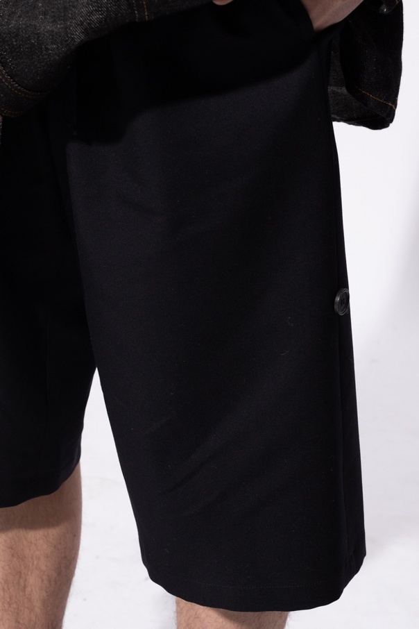 Loewe Wool Shorts In Black