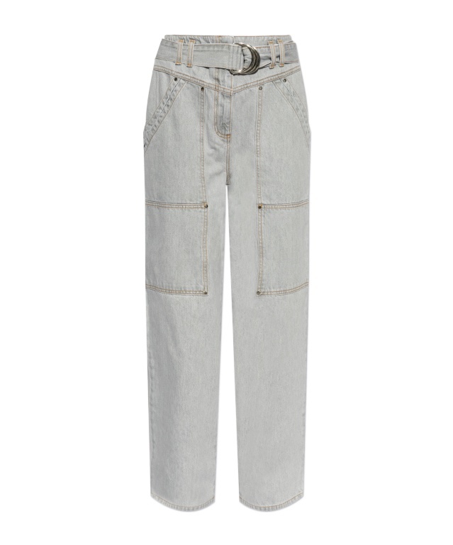 Shop Iro Belt-loop Jeans In Gray