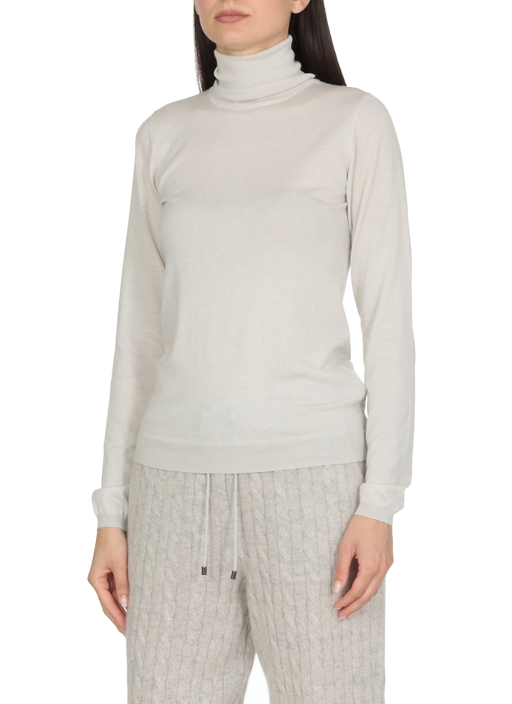 Brunello Cucinelli Turtleneck Jumper In White