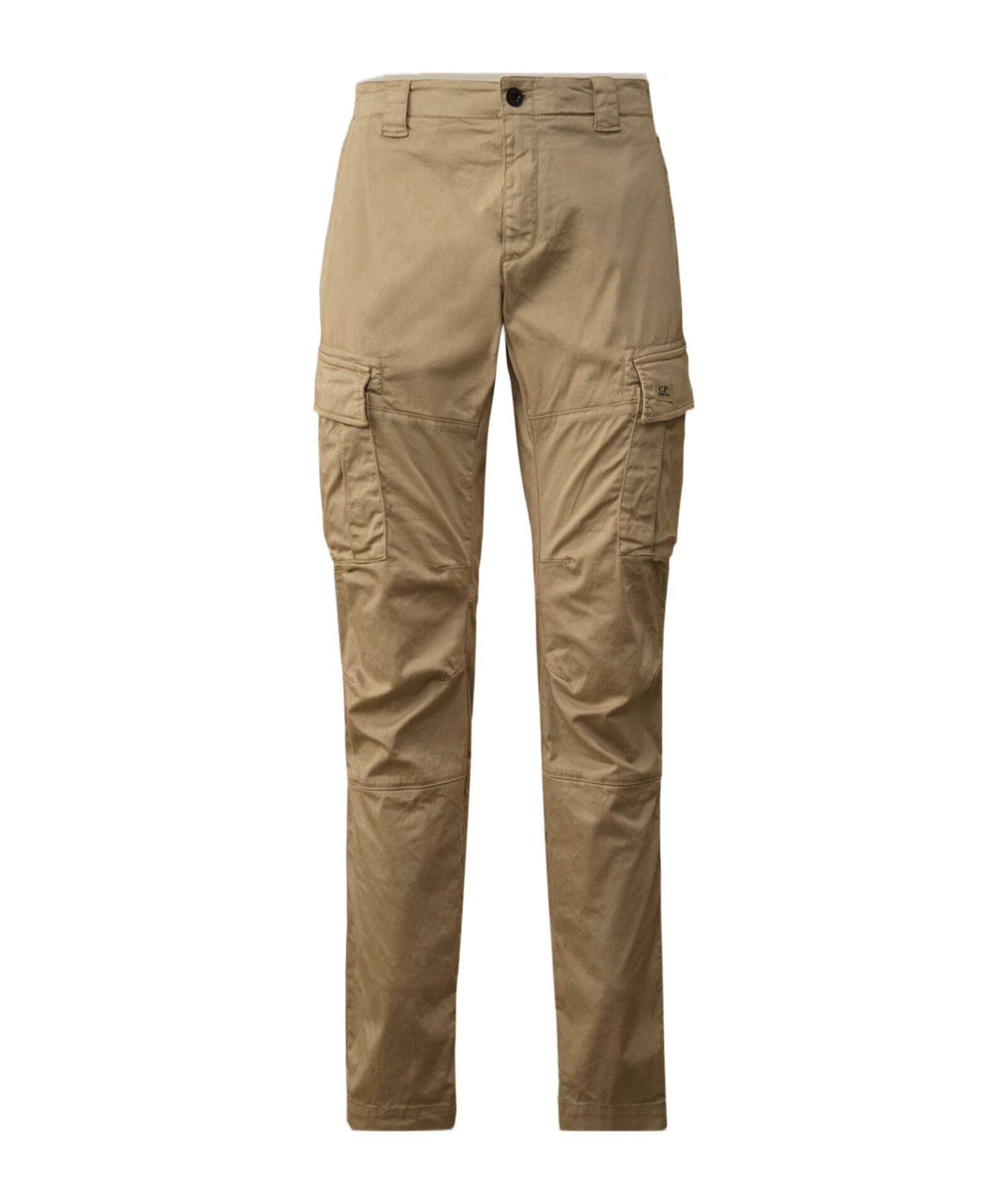 C.p. Company Sateen Stretch Cargo Lens Pants In Brown