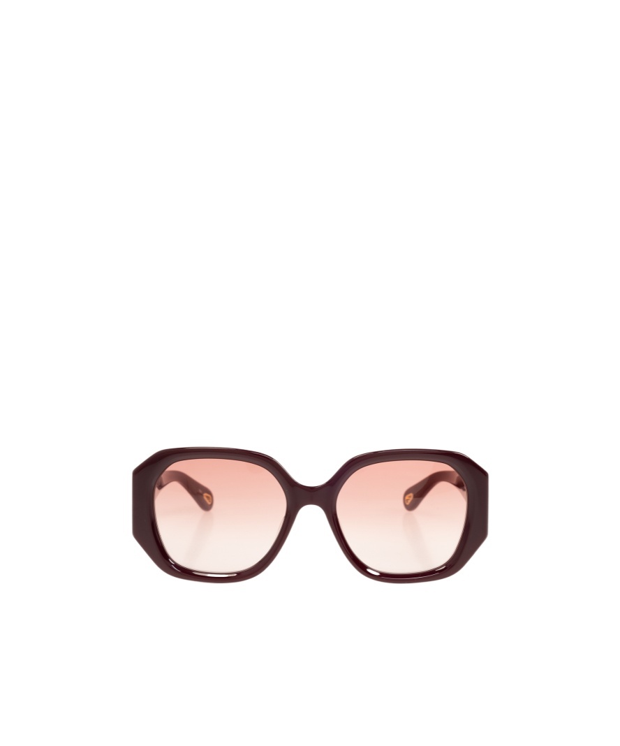 Chloé Eyewear Rectangular Frame Sunglasses In Pink