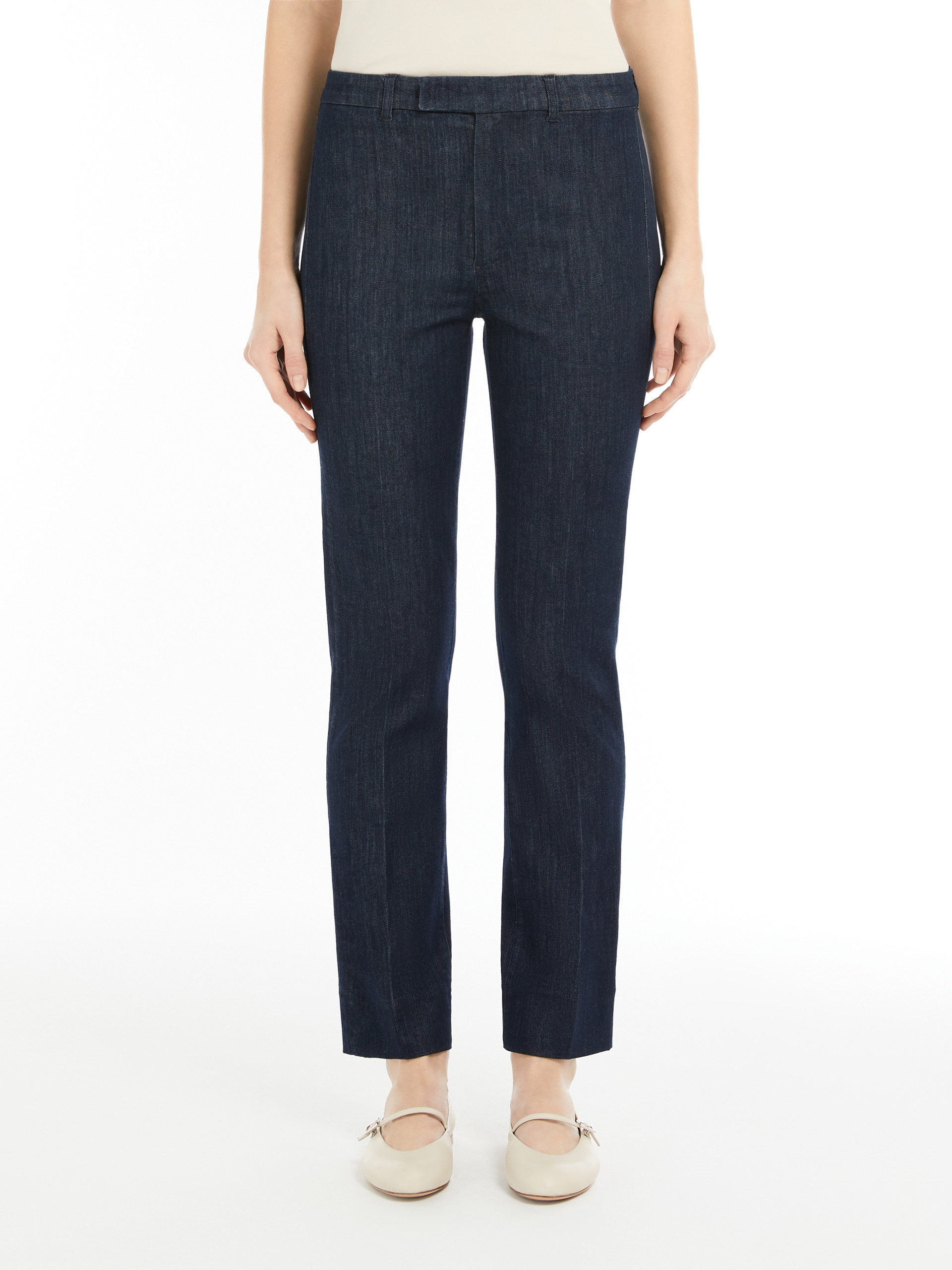 Max Mara Stretch Jeans Tights In Black