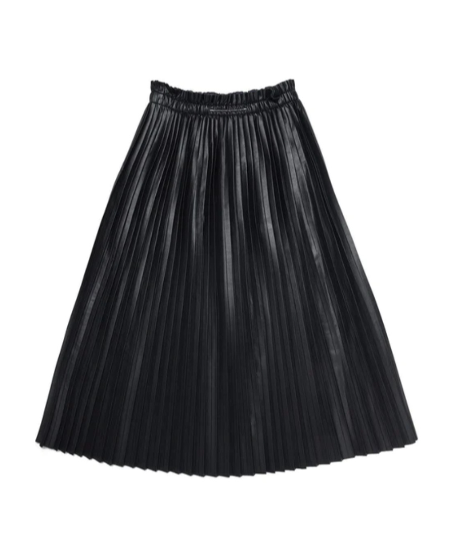 Mm6 Maison Margiela Fully-pleated Midi Skirt In Black