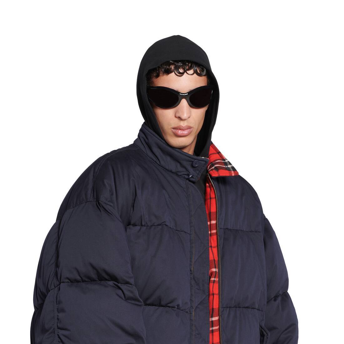 Balenciaga Harrington Cotton Puffer Jacket In Blue