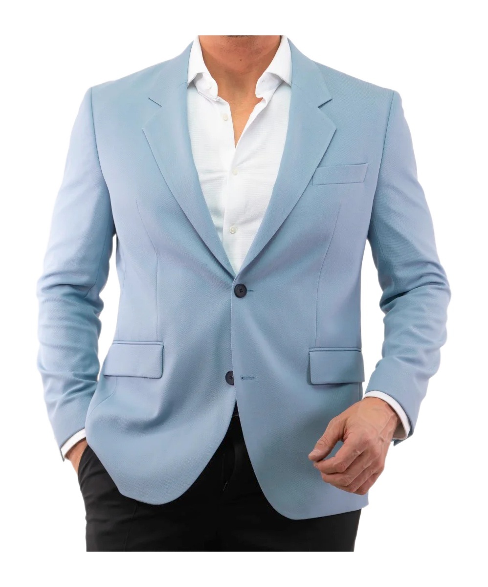 Hugo Boss Long Sleeve Blazer In Blue