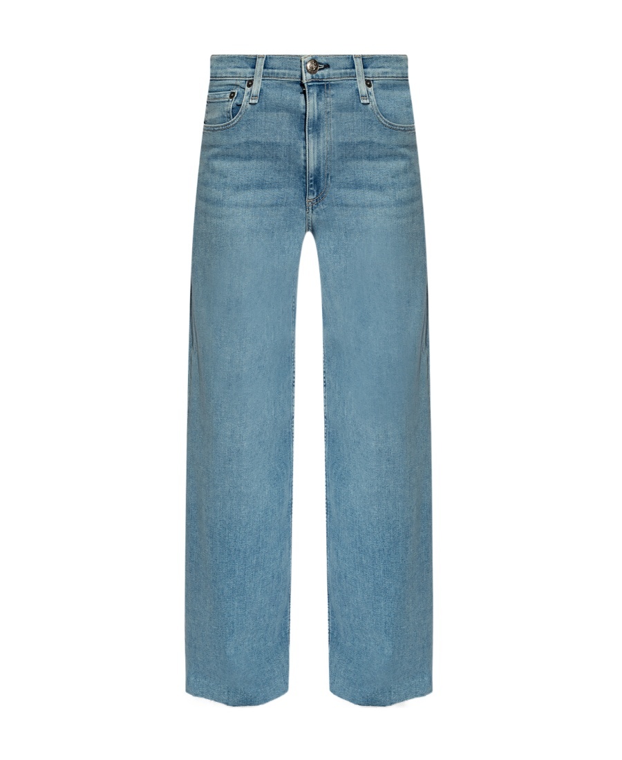 Rag & Bone Whitney Sophie High-rise Wide-leg Jeans In Blue