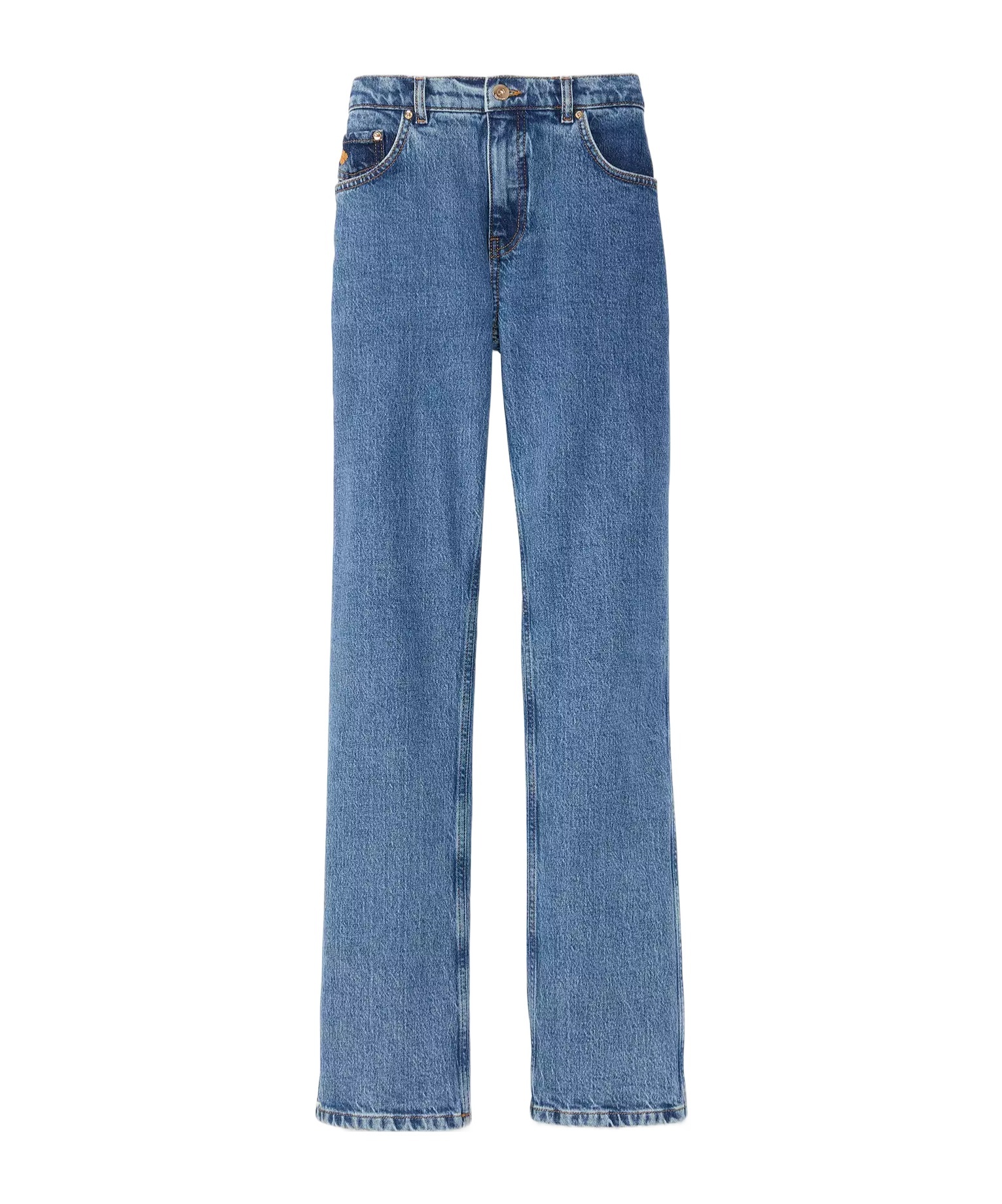 Kate Spade Straight Leg Denim Pant In Blue