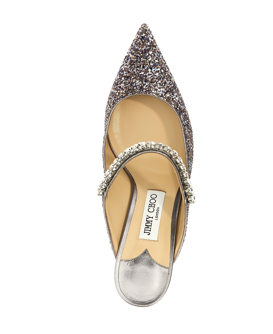 Jimmy Choo Bing 100 Glitter Pump In Gray