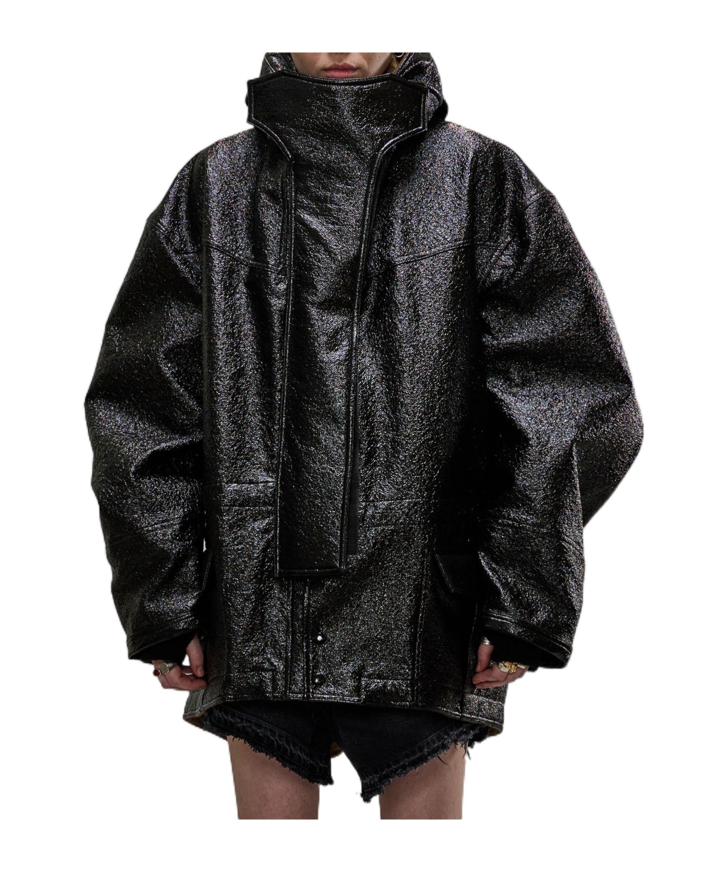 R13 Hooded Parka In Black
