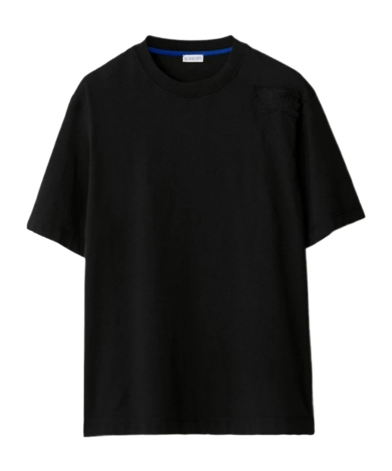 Burberry Short-sleeve Cotton T-shirt In Black