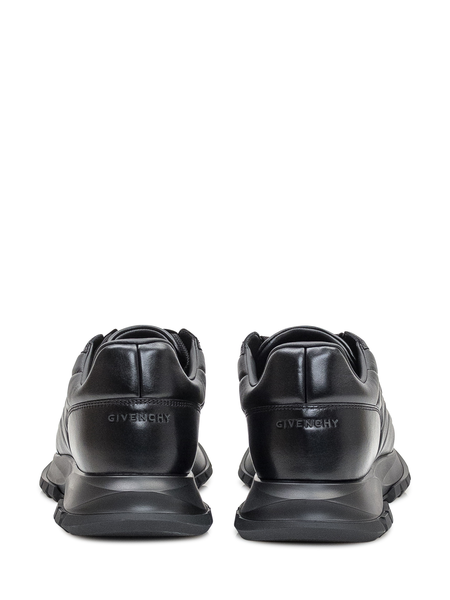 Givenchy Quilted-pattern Leather Sneakers In Black