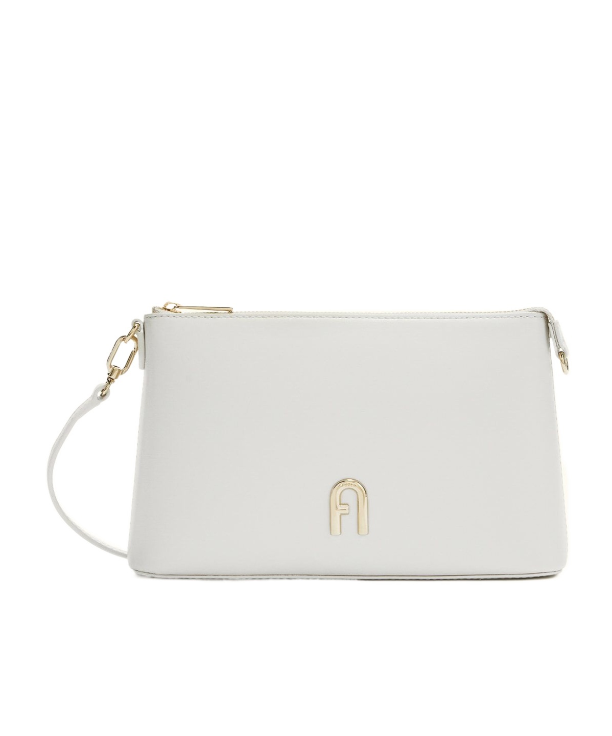 Shop Furla Diamante Mini Crossbody Bag In White