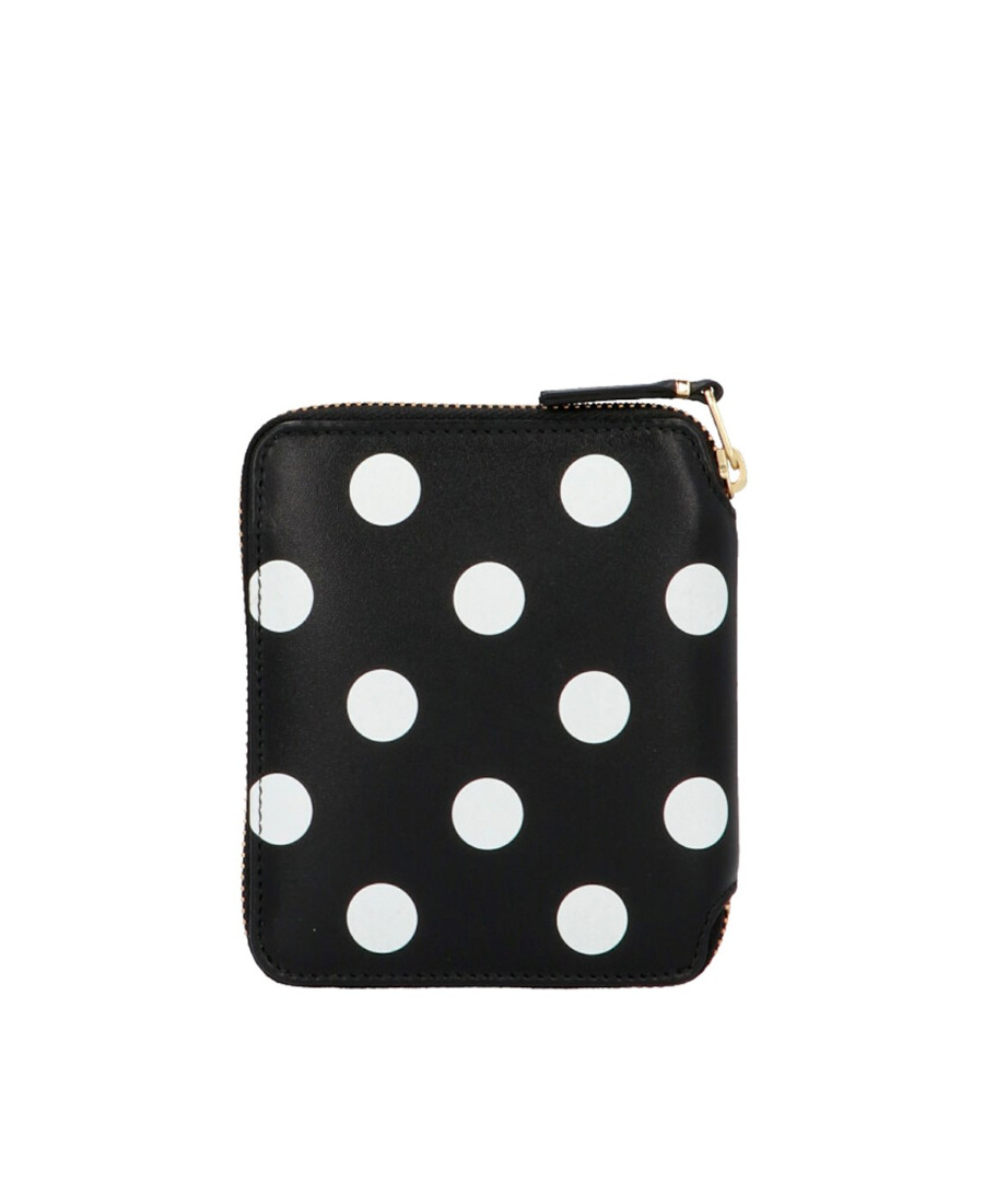 Comme Des Garçons Black Polka Dot Zipper Wallet