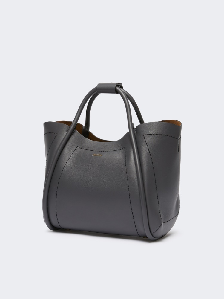 Max Mara Small Logo Shoulder Bag In Gray