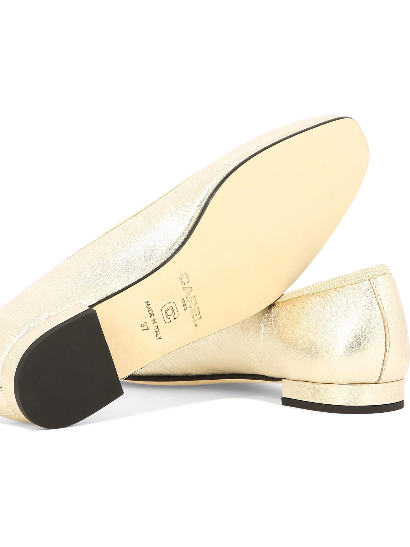 Carel Paris Ballet Ballerinas Gold In White