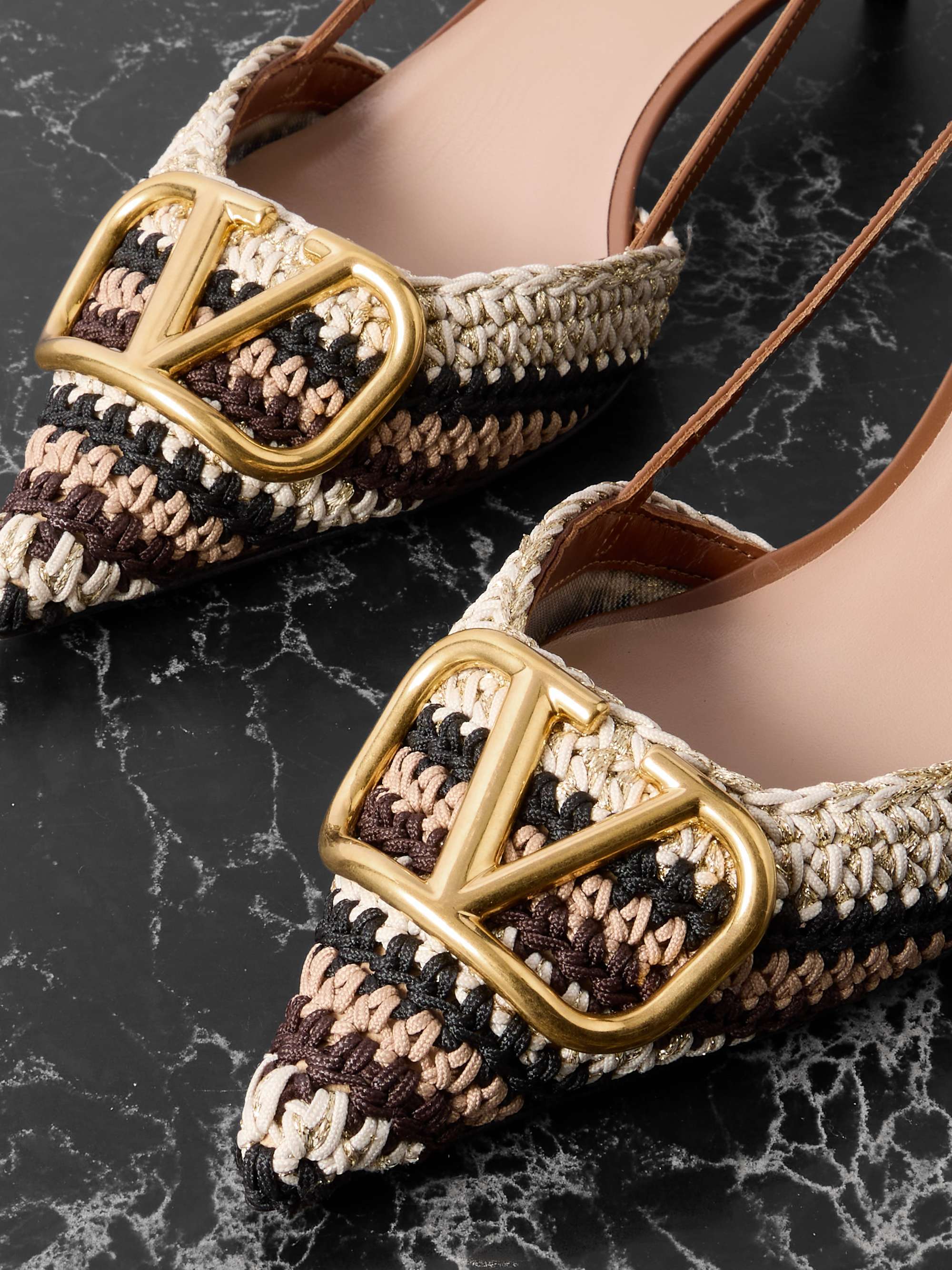 Valentino Crocheted High-heeled Sandals