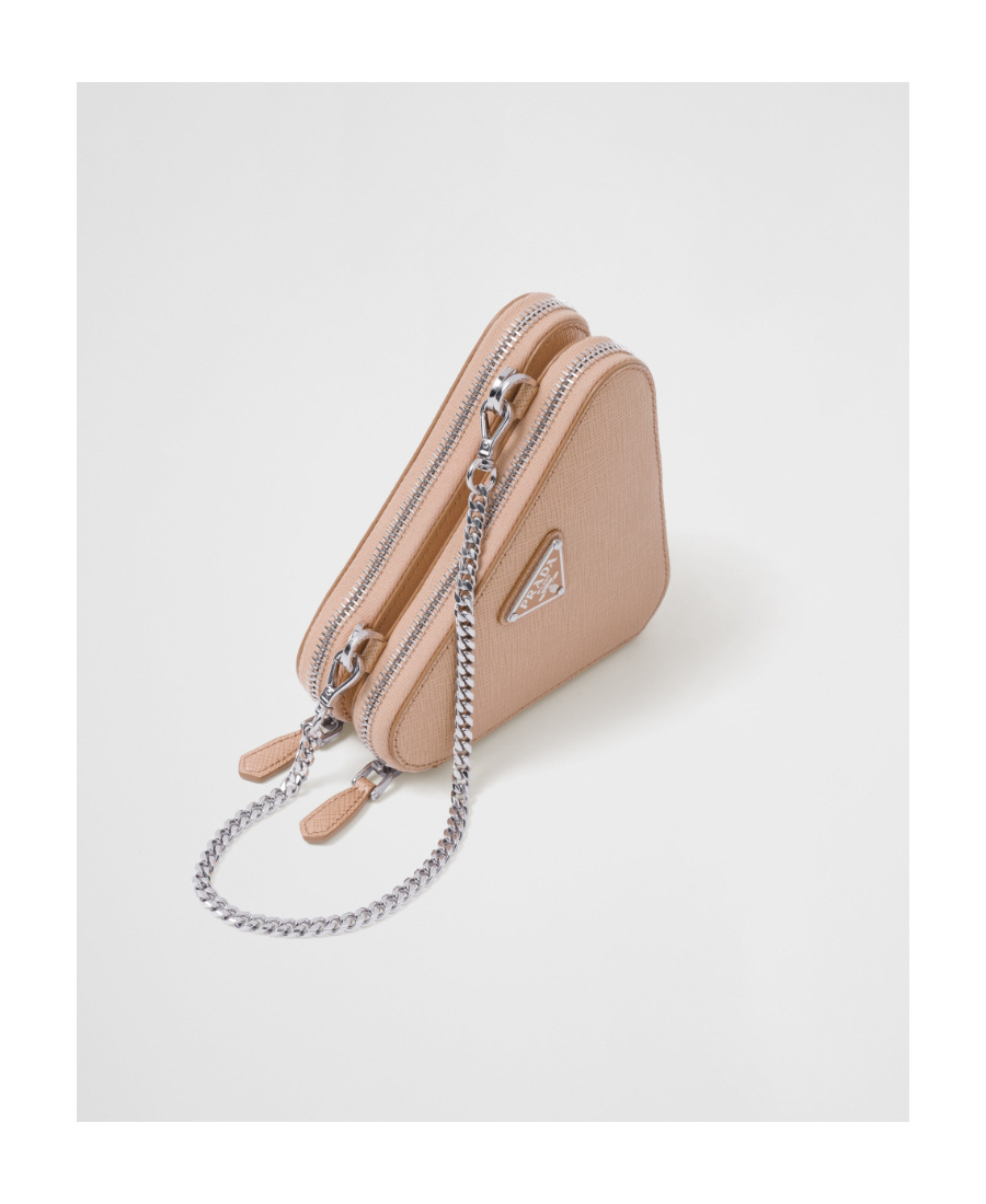 Prada Mini Triangle Crossbody Bag In Pink