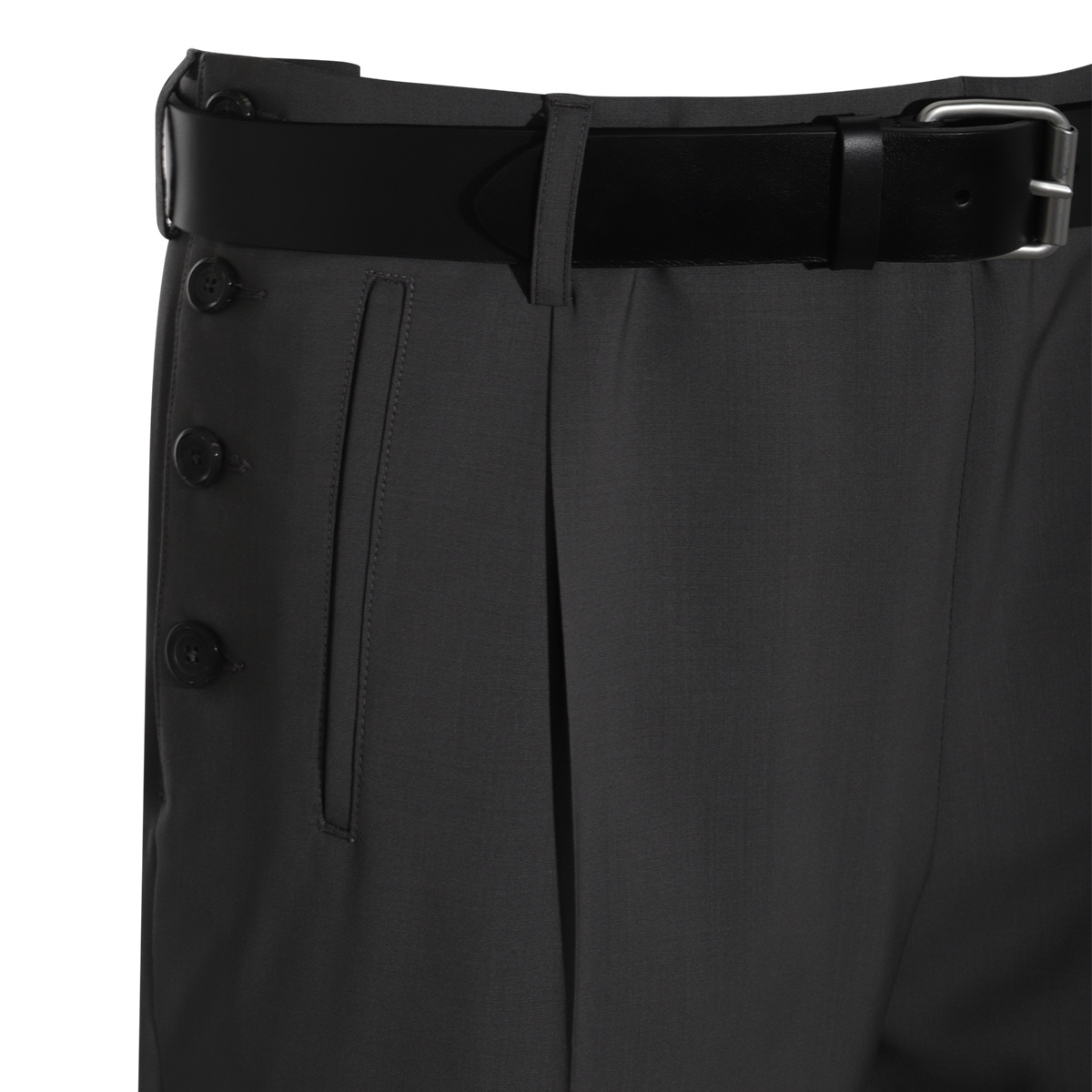 Moschino Straight Leg Trousers With Pockets And Belt Loops In Black