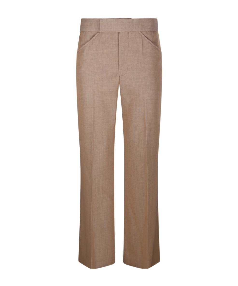 Shop Victoria Beckham Straight Casual Pants In Brown
