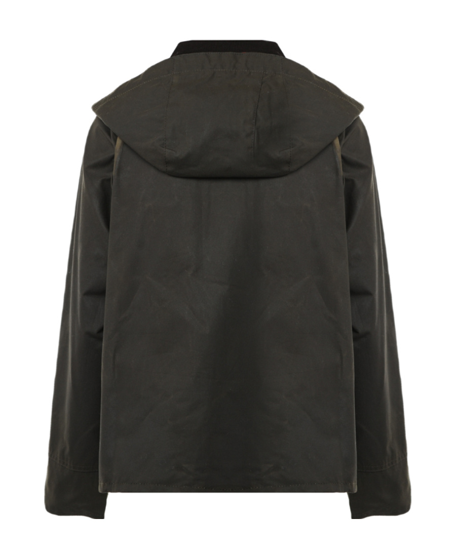 Barbour Avon Waxed Cotton Jacket In Black