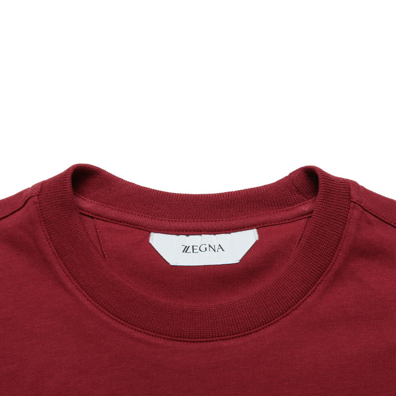 Zegna Logo Printed Short Sleeves In Red