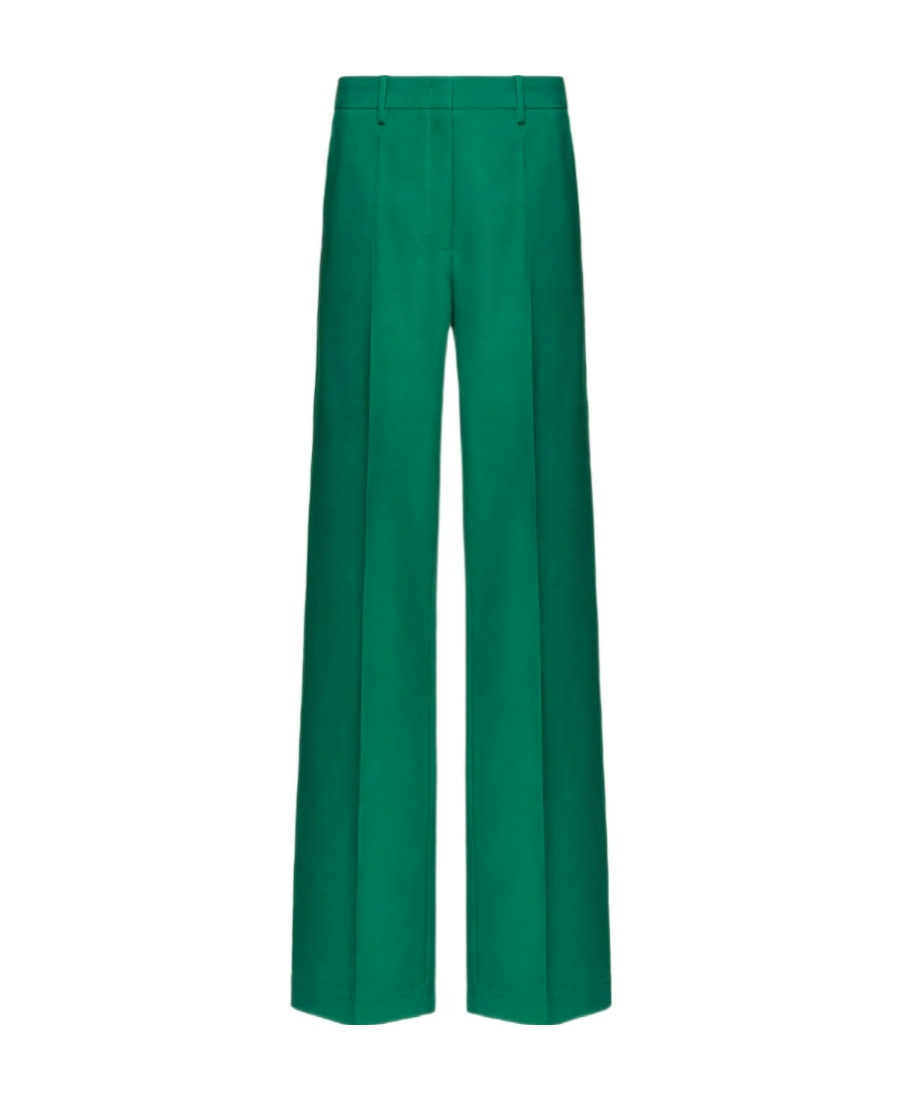 Valentino High-waist Wide-leg Trousers In Green