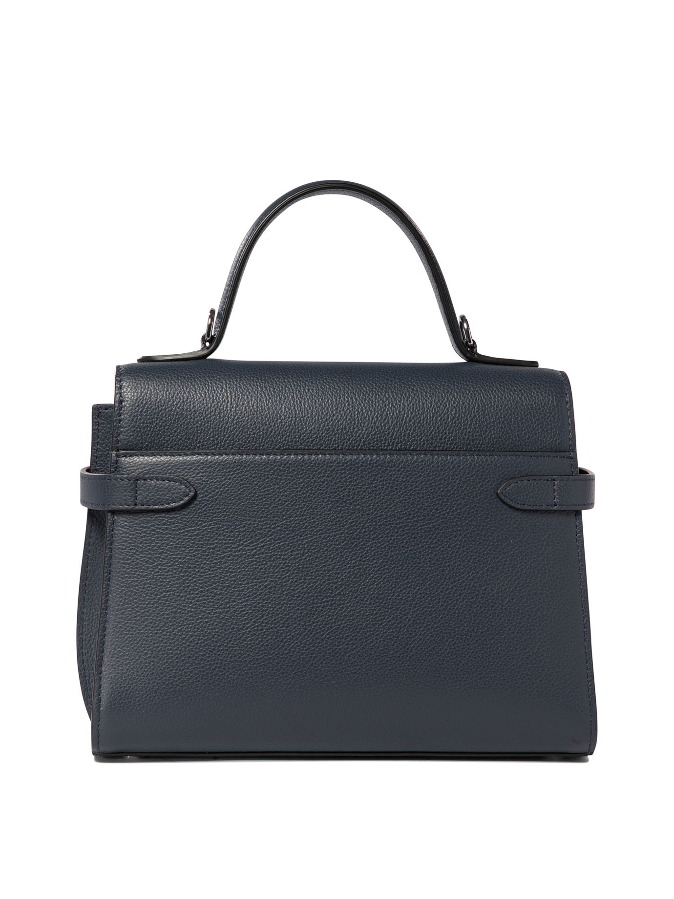 Le Tanneur Medium Grained Leather Double Flap Tote