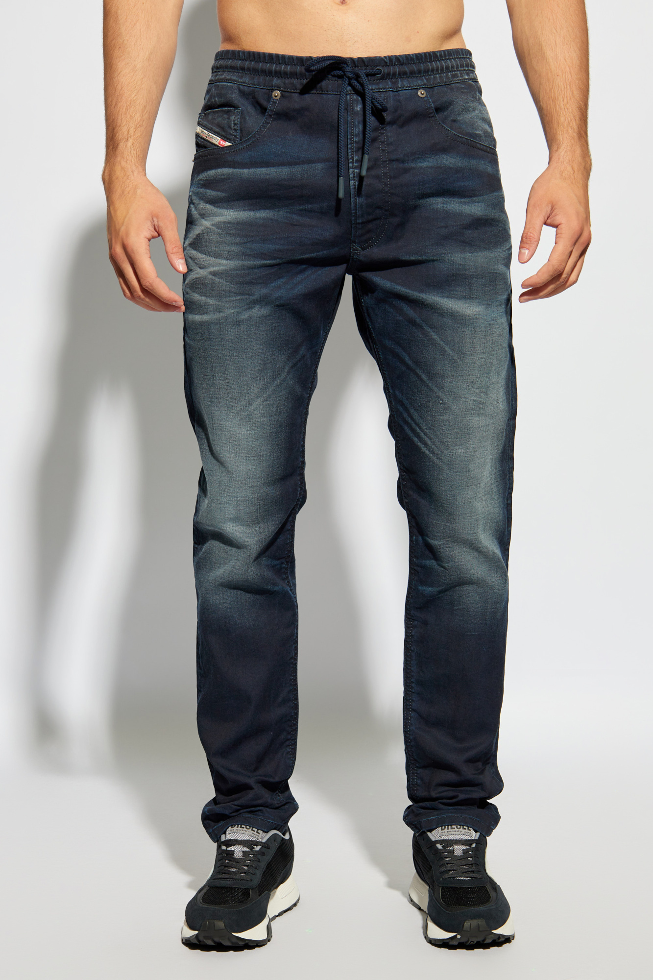 Diesel 2030 D-krooley Tapered Jeans In Black