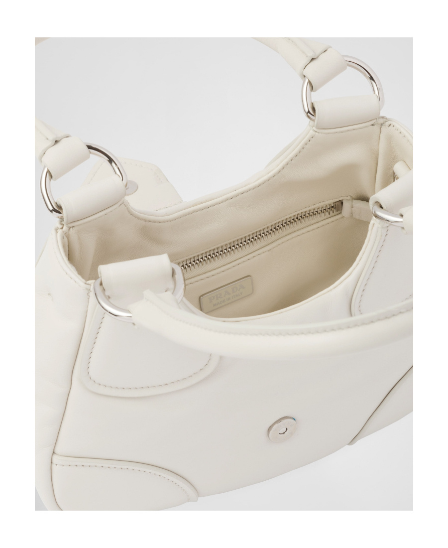 Prada Moon Padded Nappa-leather Mini Bag In White