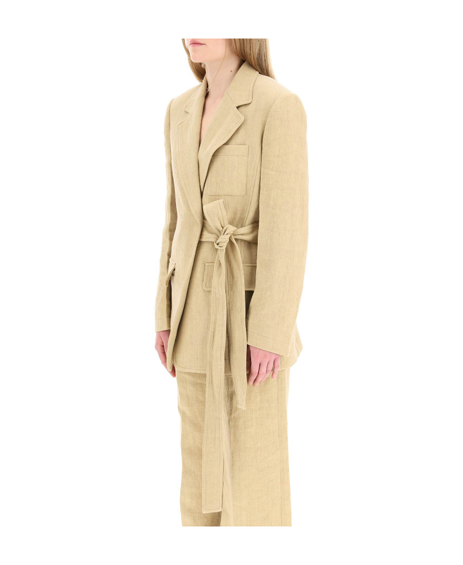 Chloé Side-tie Single-breasted Jacket In Nude