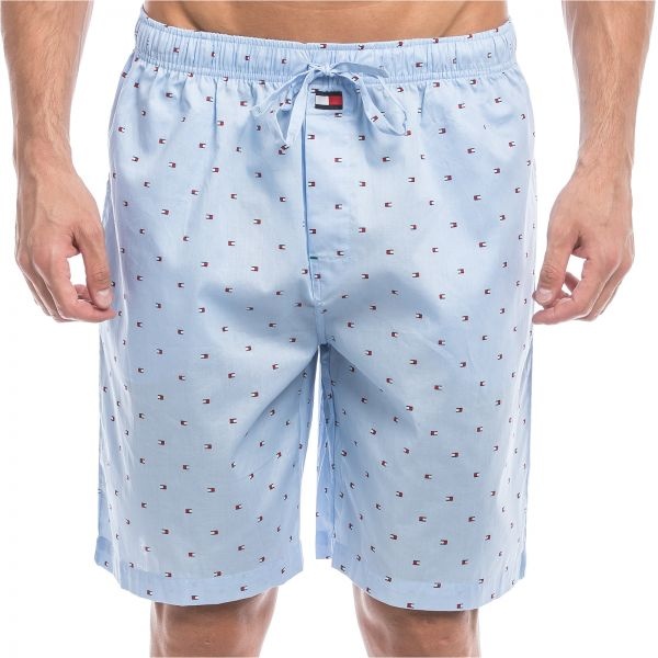 Shop Tommy Hilfiger Logo Detail Shorts In Blue