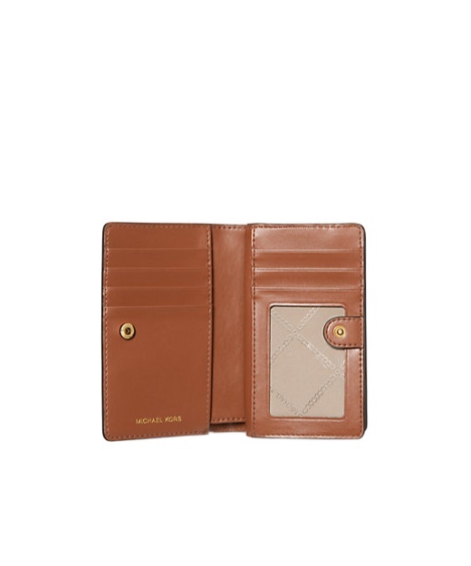 Michael Michael Kors Medium Double Fold Wallet In Brown