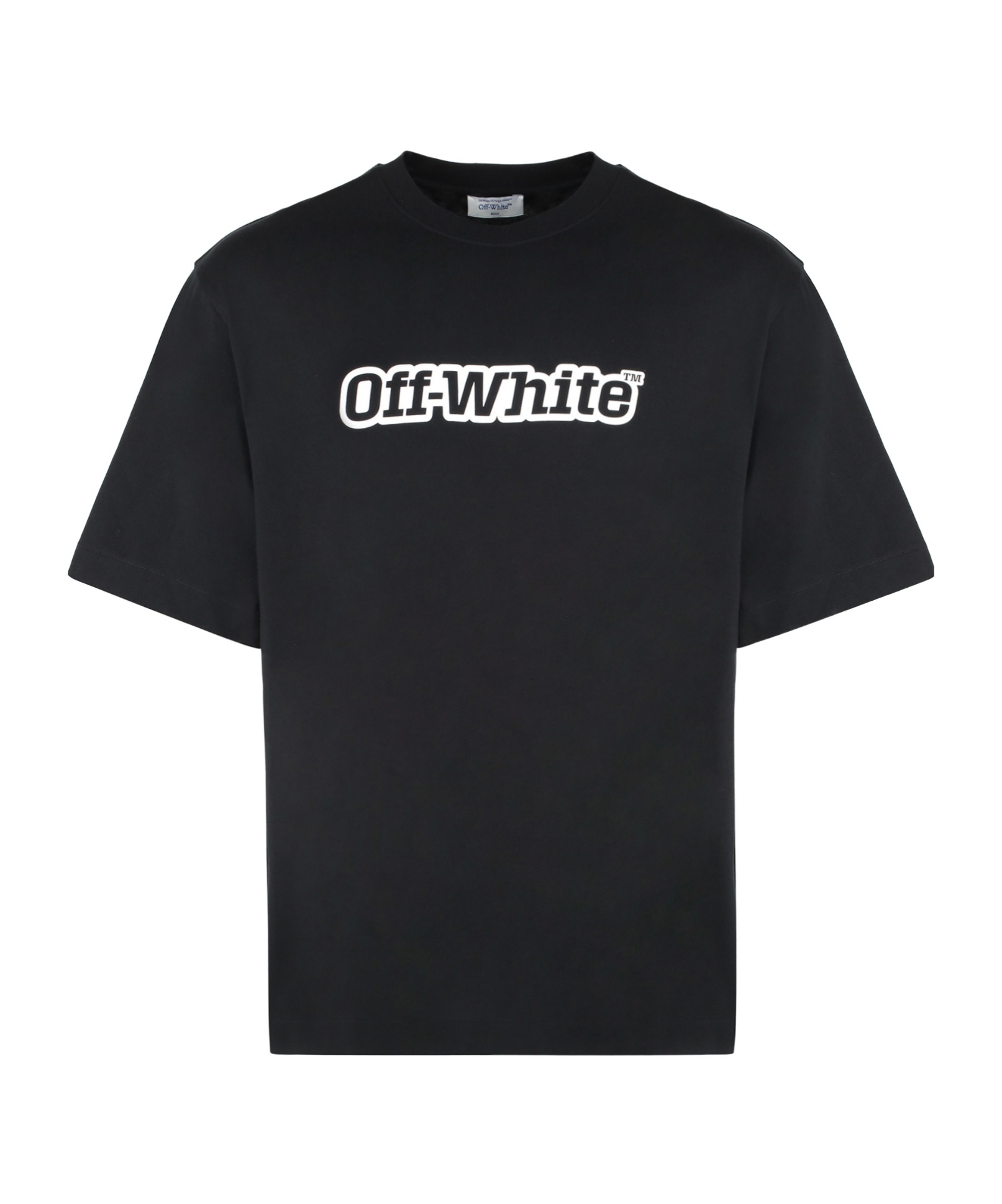 Off-white Cotton Crew-neck T-shirt In Black