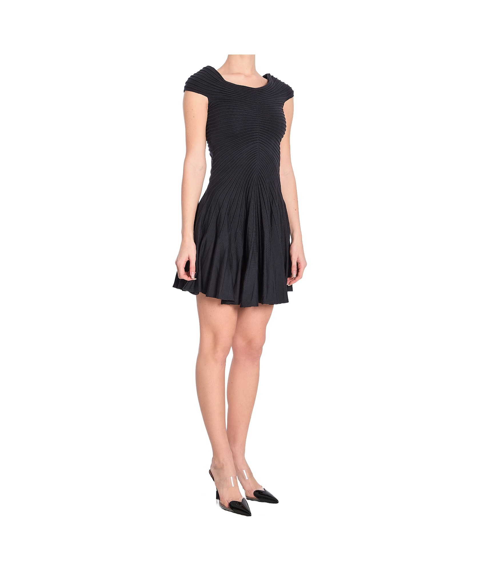 Alaïa Alaia Textured Knit Mini Dress In Black