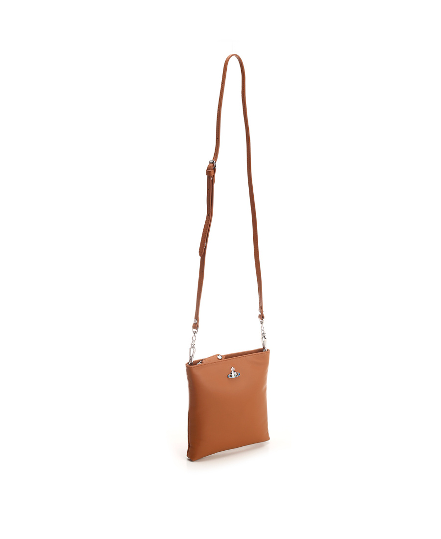 Vivienne Westwood Logo Shoulder Bag In Brown