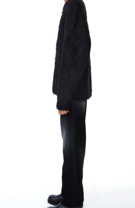 Séfr Haru Sweater Black Alpaca In Black