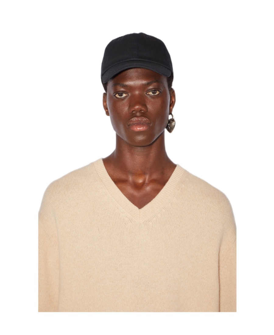Acne Studios Ribbed-knit V-neck Sweater In Nude