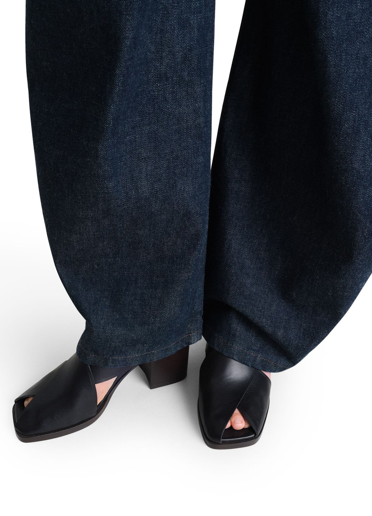 Lemaire 65mm Leather Sandals In Black