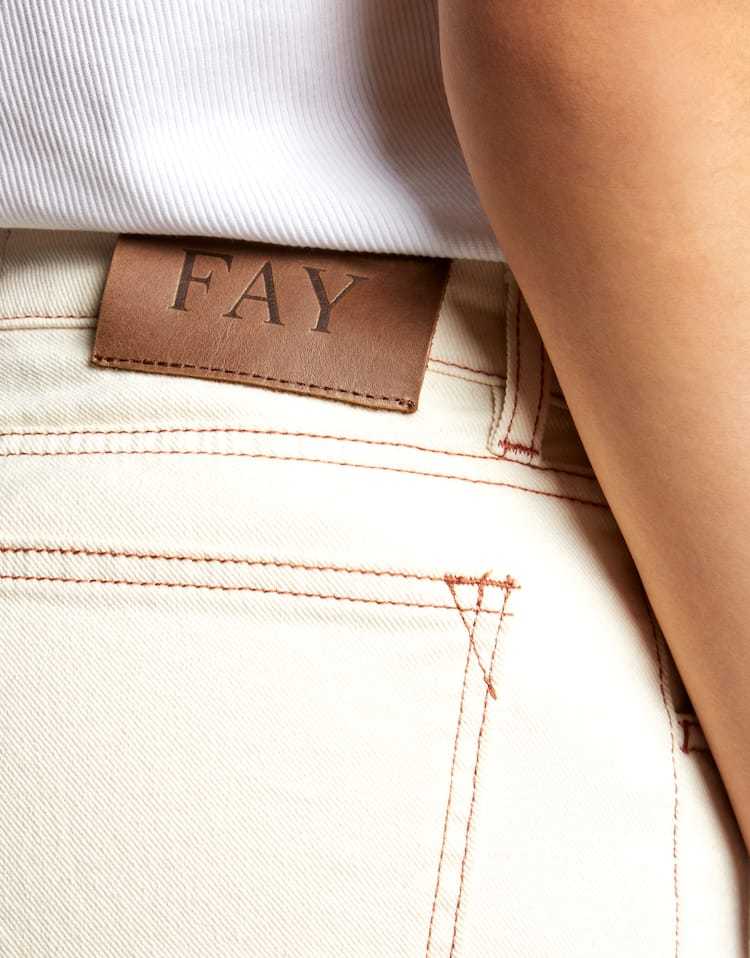 Fay 5 Pocket Pants In Nude