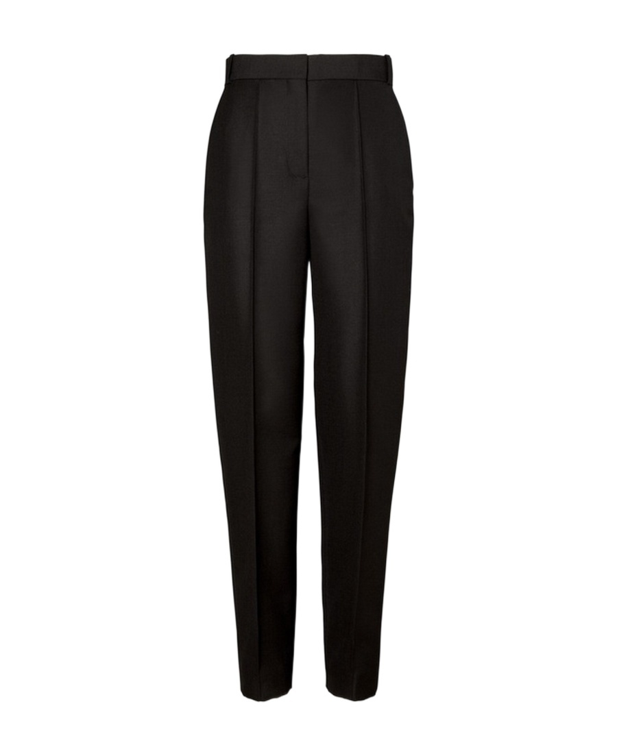 Shop Tory Burch High-waisted Tapered Trousers In Black