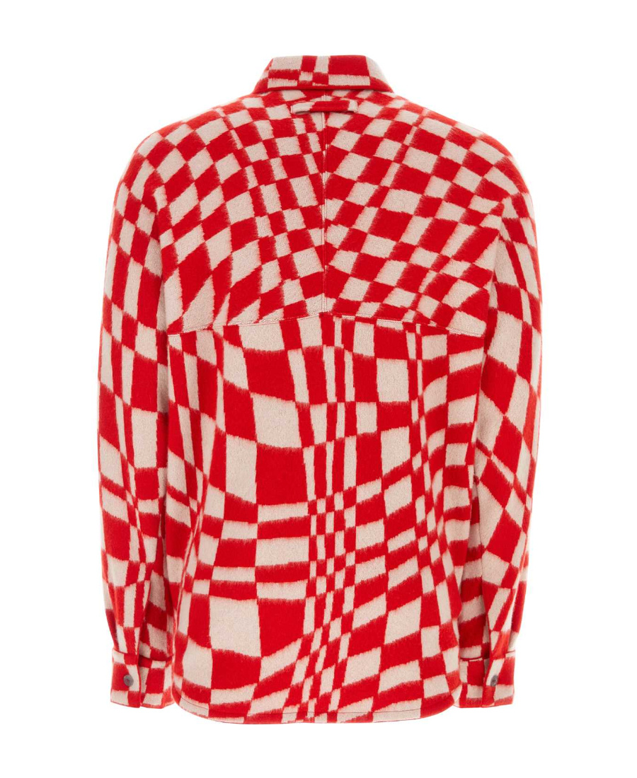 Zegna X The Elder Statesman Cashmere And Silk Brushed Shirt In Red
